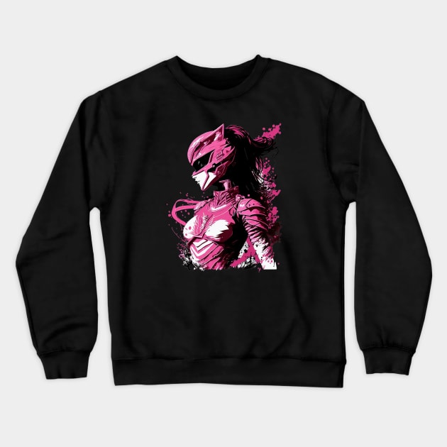 Pink Ranger Splash Crewneck Sweatshirt by Dandzo